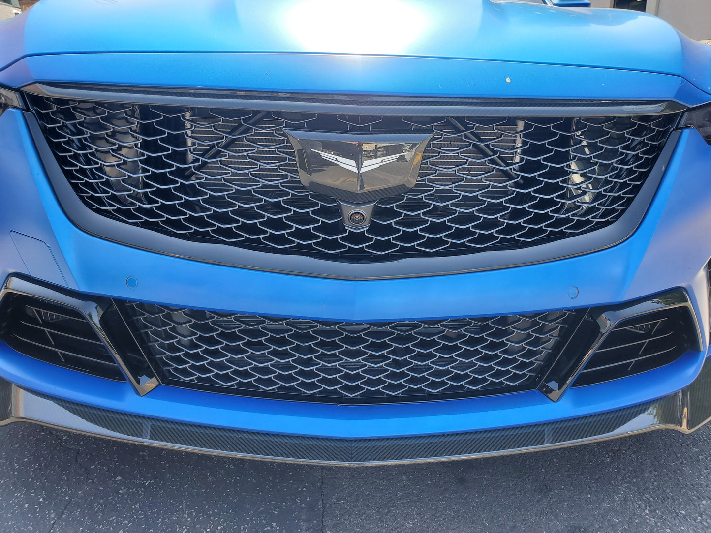 CT5-V Blackwing Front Genuine Carbon Fiber "Blackwing Logo" Cadillac Shield Cover