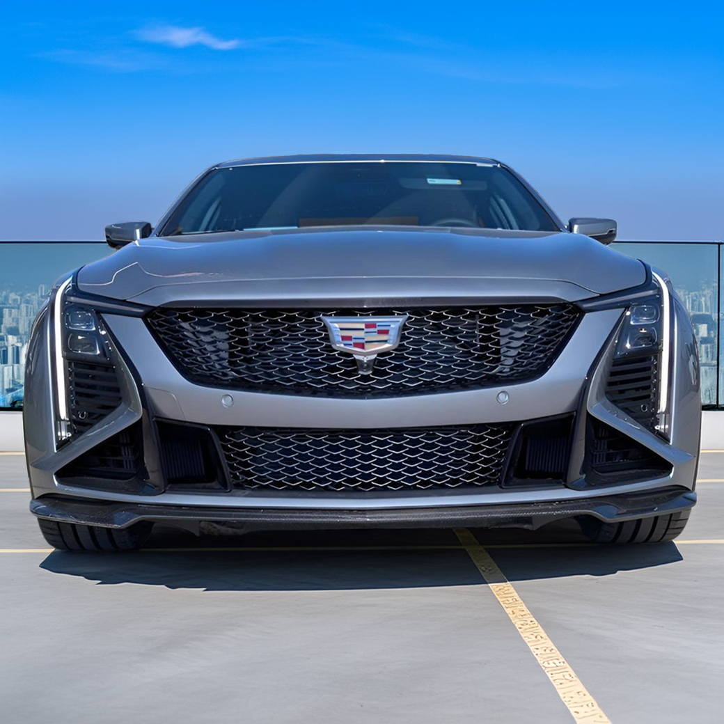 2025 + Cadillac CT5-V Blackwing aftermarket exterior racing spec 2 carbon fiber package upgrade front splitter package