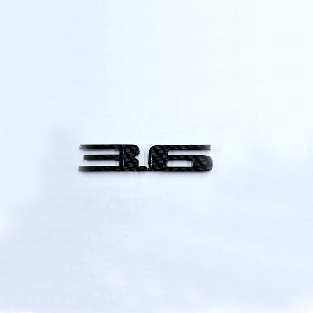 Cadillac "3.6" Carbon Fiber Letter Badging
