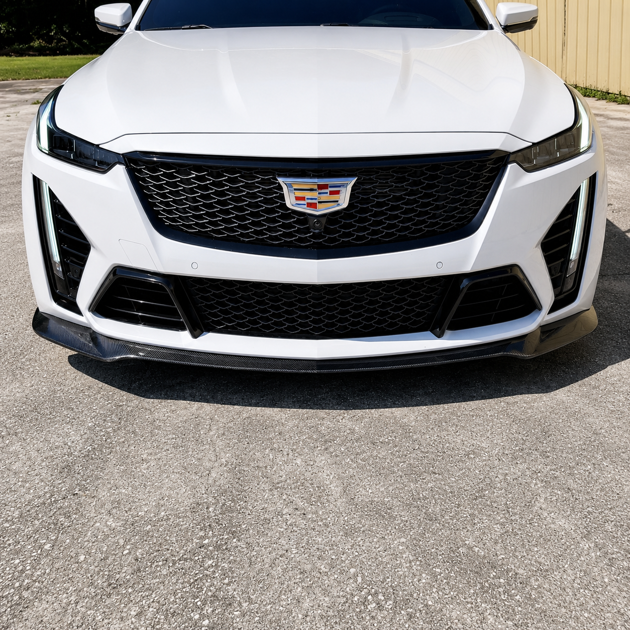 2022-'24 CT5-V Blackwing "Spec-2" Style Front Splitter & Wind Deflectors Package (Genuine Carbon Fiber or Gloss Black)