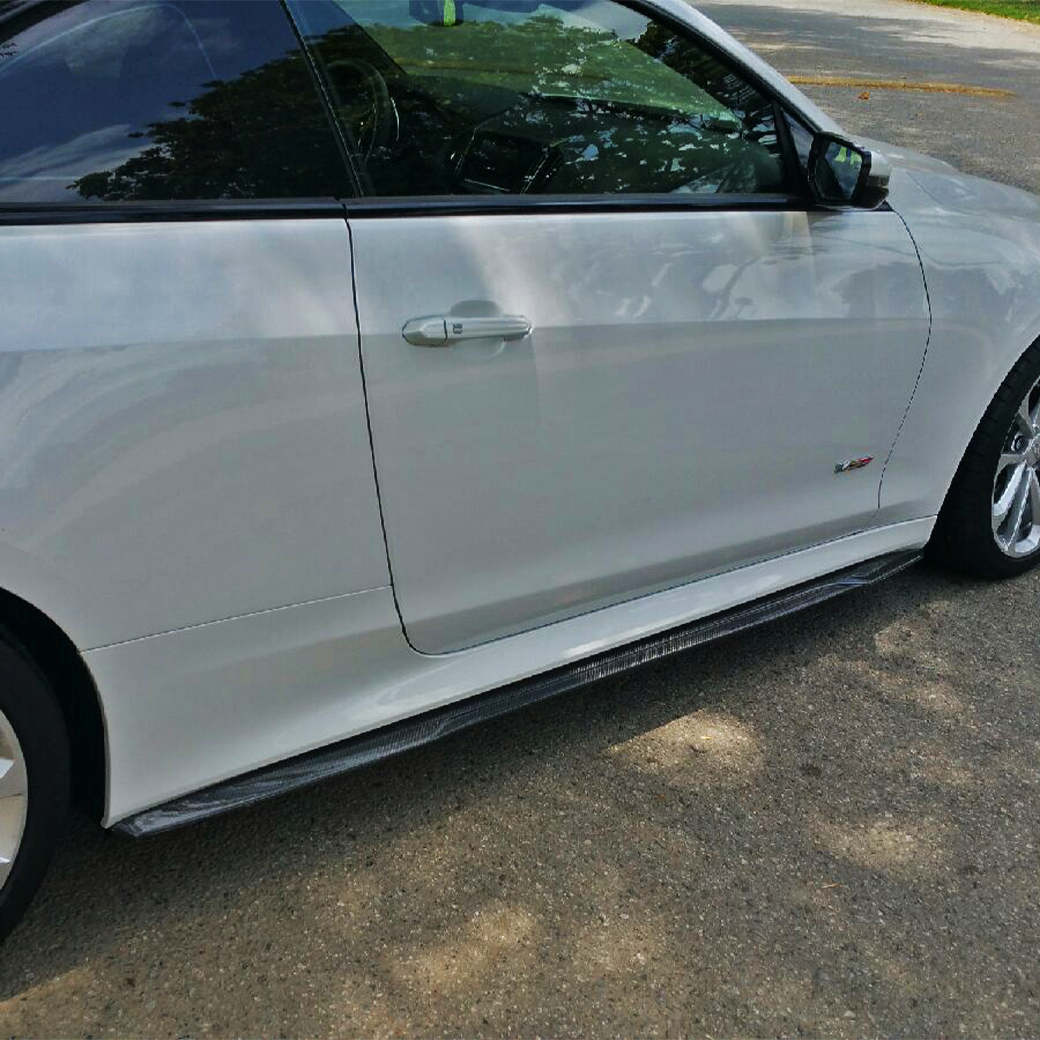 ATS-V Side Splitters in Genuine Carbon Fiber