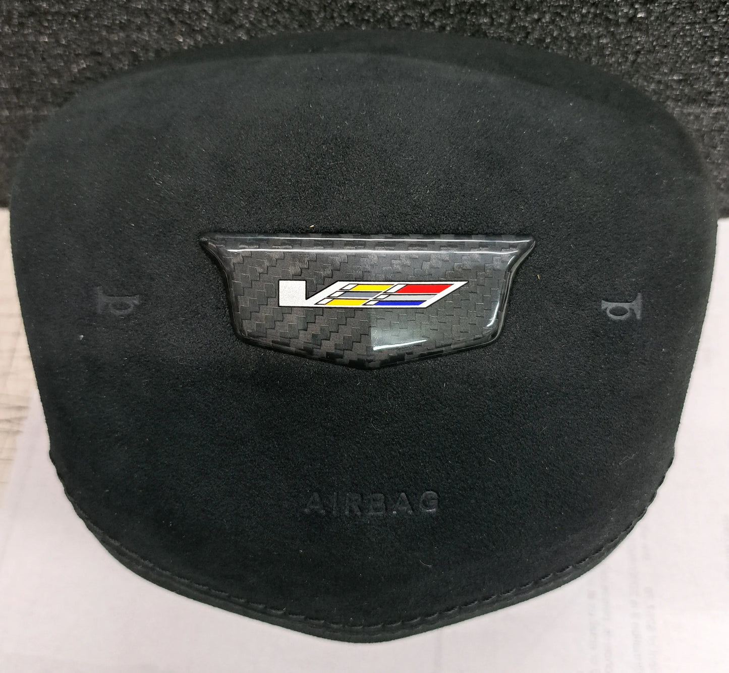 CT5-V Blackwing Genuine Carbon Fiber Colored "V Logo" Steering Wheel Emblem Cover