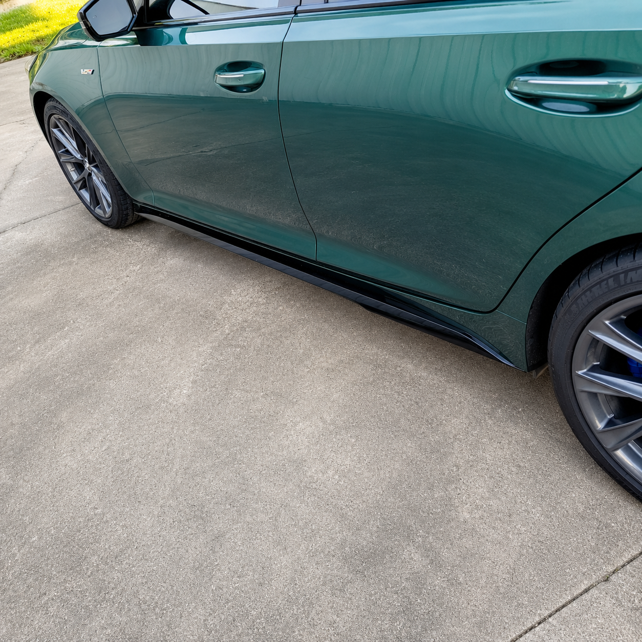 2020+ Cadillac CT5 Sport "Performance" Side Splitters in Gloss Black or Genuine Carbon Fiber