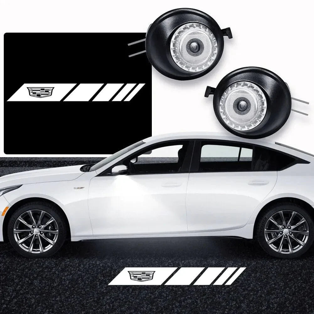 Savage Cadillac 2022-2024 CT4-V Blackwing Monochrome Puddle "Shield" Logo Lights