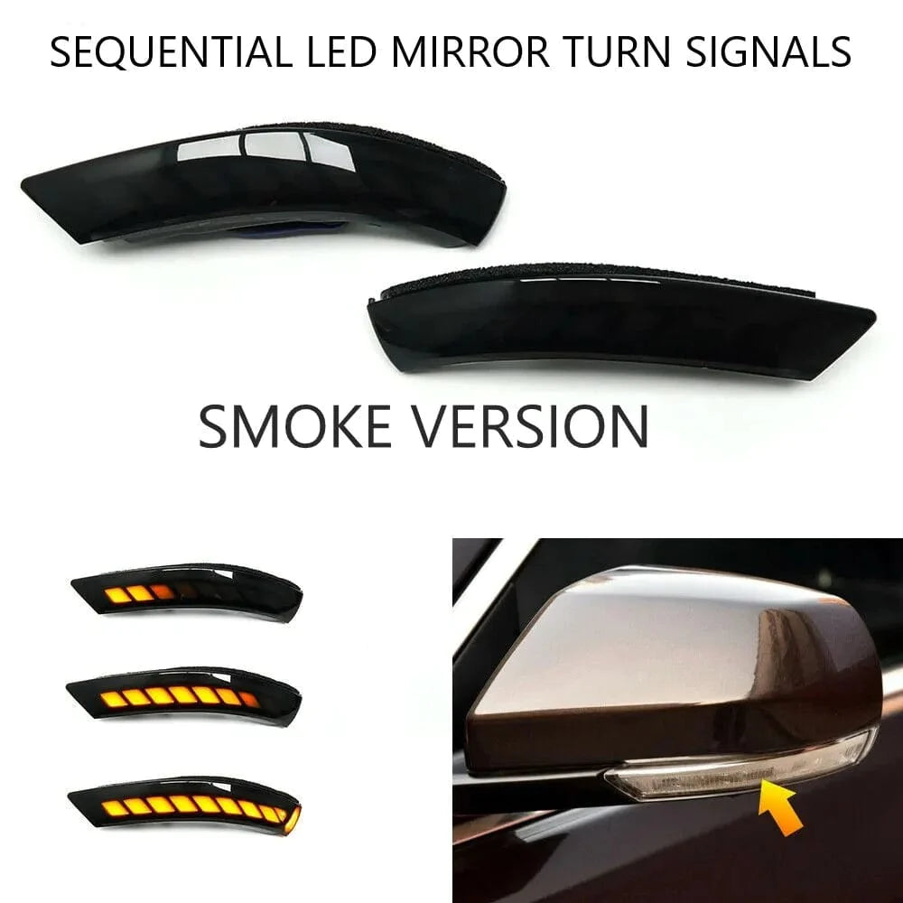 2013-'19 ATS Sedan Smoked Sequential LED Mirror Turn Signals