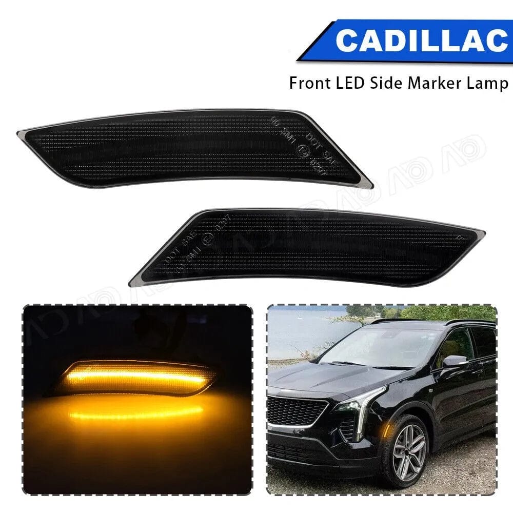 Cadillac XT6 Smoked w/ Single Row Amber LED Side Marker Lights