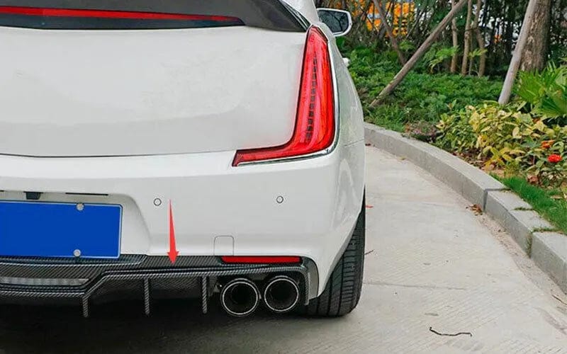 2018-2019 XTS Gloss Black Rear Diffuser with Carbon Fiber 4" Tips