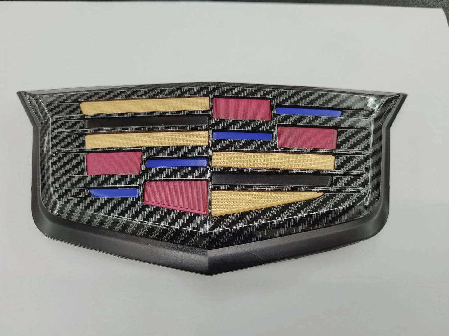 CT5-V Blackwing Front Carbon Fiber Cadillac Shield Emblem w/ Full Color Center