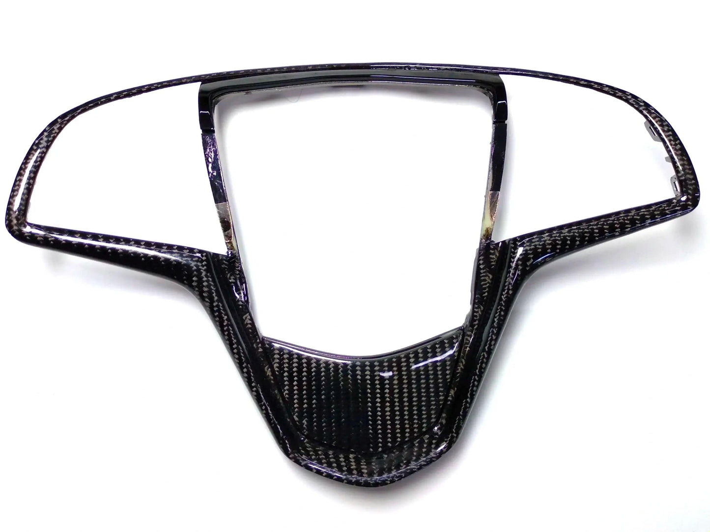 Savage Cadillac XTS Genuine Carbon Fiber Center Button Trim for OEM or Carbon Fiber Steering Wheel