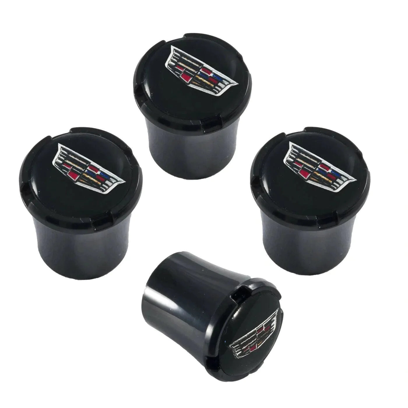 Black Cadillac "Shield" Logo Valve Stem Caps