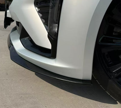 2025+ CT5 Front Performance Splitter in Genuine Carbon Fiber or Gloss Black Fiber Glass