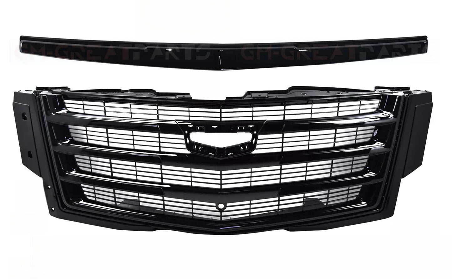 2015-2020 Escalade Gloss Black Grille and Hood Trim Kit