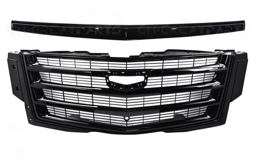 2015-2020 Escalade Gloss Black Grille w/Hood Trim Kit