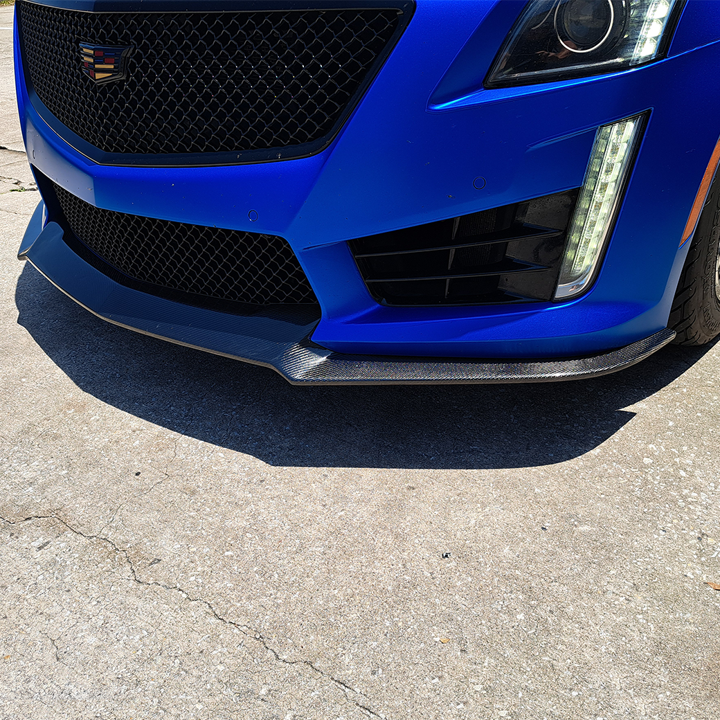 2016-2019 CTS-V Performance Genuine Carbon Fiber or Gloss Black Front Splitter