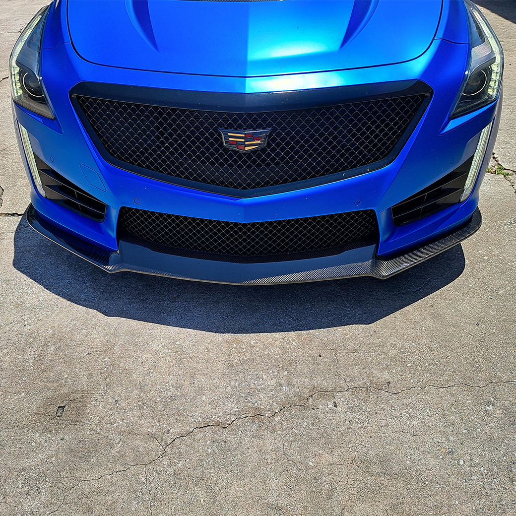 2016-2019 CTS-V Performance Genuine Carbon Fiber or Gloss Black Front Splitter