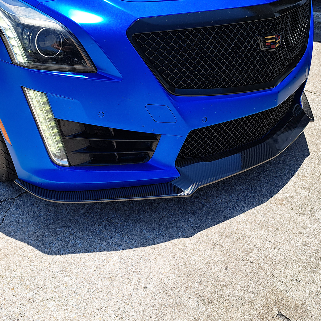 2016-2019 CTS-V Performance Genuine Carbon Fiber or Gloss Black Front Splitter