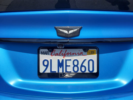 CT5-V Blackwing Rear Wheel Genuine Carbon Fiber "Blackwing Logo" Cadillac Shield Cover