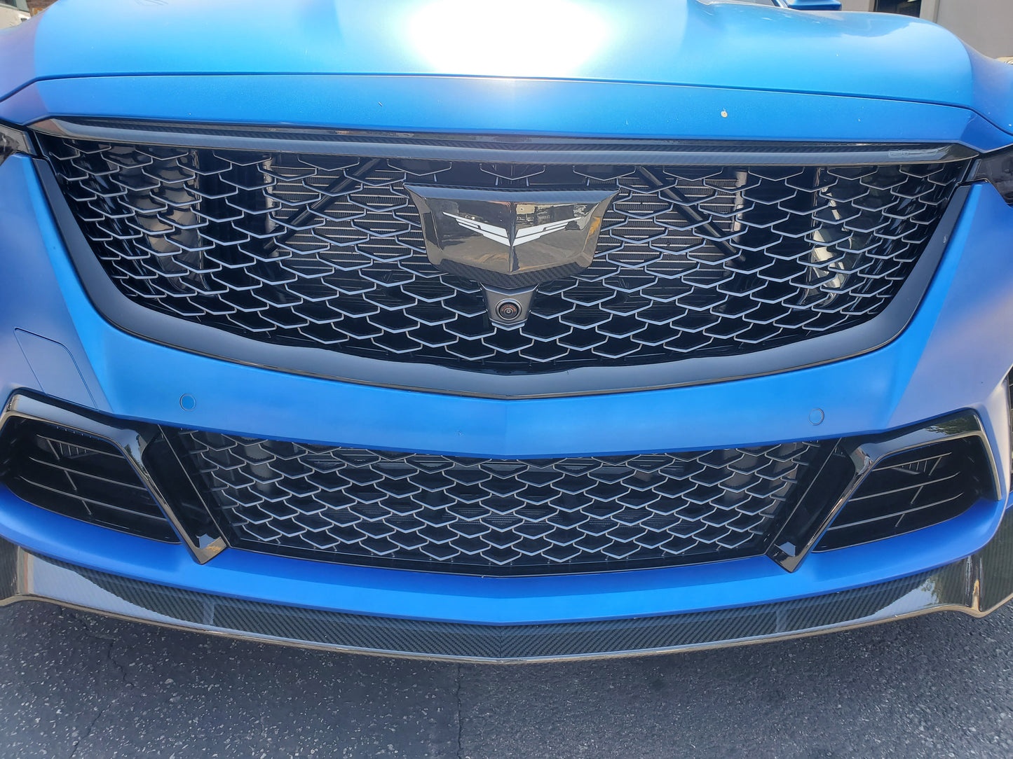 CT5-V Blackwing Front, Rear & Steering Wheel Genuine Carbon Fiber "Blackwing Logo" Cadillac Shield Cover Kit