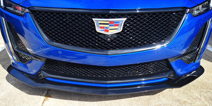 Cadillac CT5-V Front Performance Splitter in Genuine Carbon Fiber or Gloss Black Fiber Glass