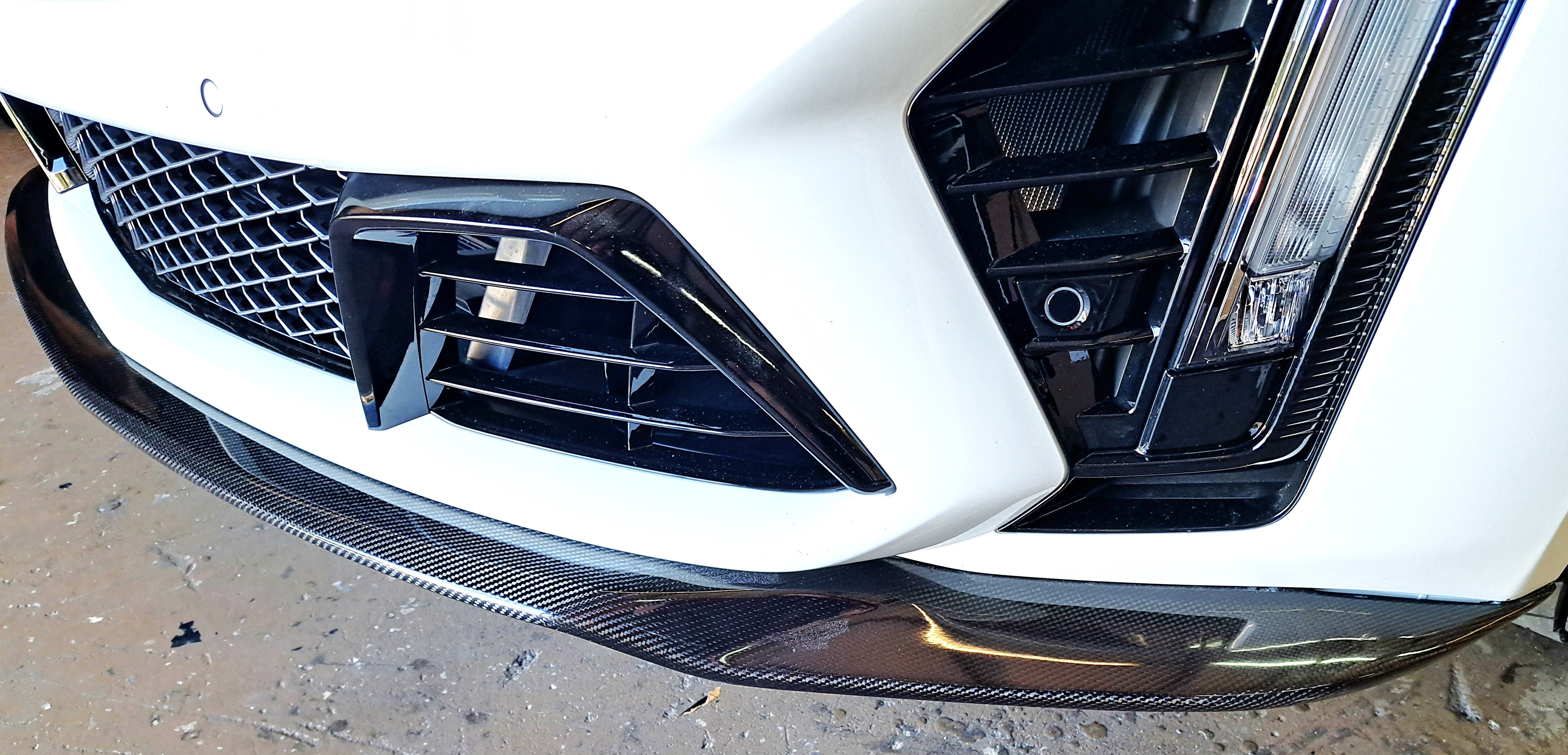 Advancetuning IKON Style Front Bumper Lip Splitter For 2020-2024 Cadillac CT5 – 3-Piece Carbon Fiber Print PP