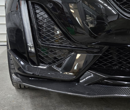 Cadillac CT5 Sport Performance Canards in Genuine Carbon Fiber or Gloss Black Fiber Glass