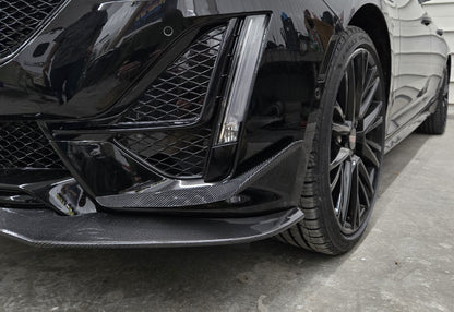 Cadillac CT5 Sport Performance Canards in Genuine Carbon Fiber or Gloss Black Fiber Glass