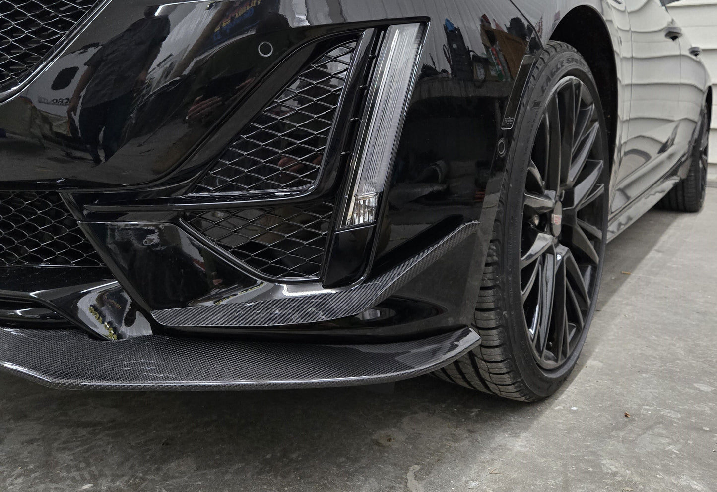 CT5 Sport Performance Front Splitter and Canards in Genuine Carbon Fiber or Gloss Black