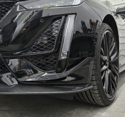 Cadillac CT5 Sport Performance Canards in Genuine Carbon Fiber or Gloss Black Fiber Glass