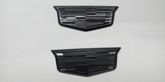 XT6 Front Fender Small Black Cadillac Shield Emblems
