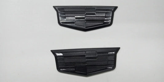 XT5 Front Fender Small Black Cadillac Shield Emblems