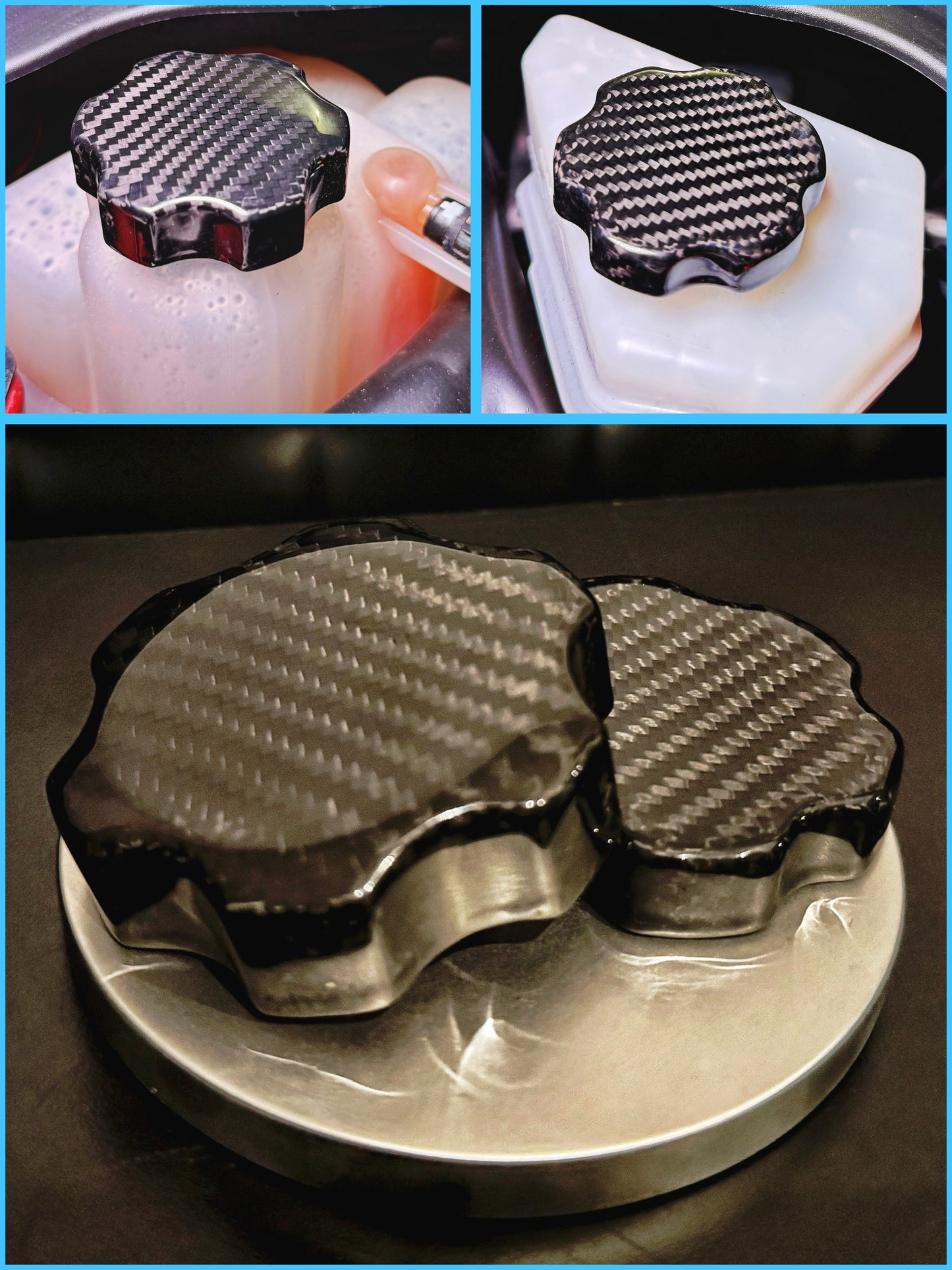 CT5 Genuine Carbon Fiber Engine Reservoir Cap Cover Set