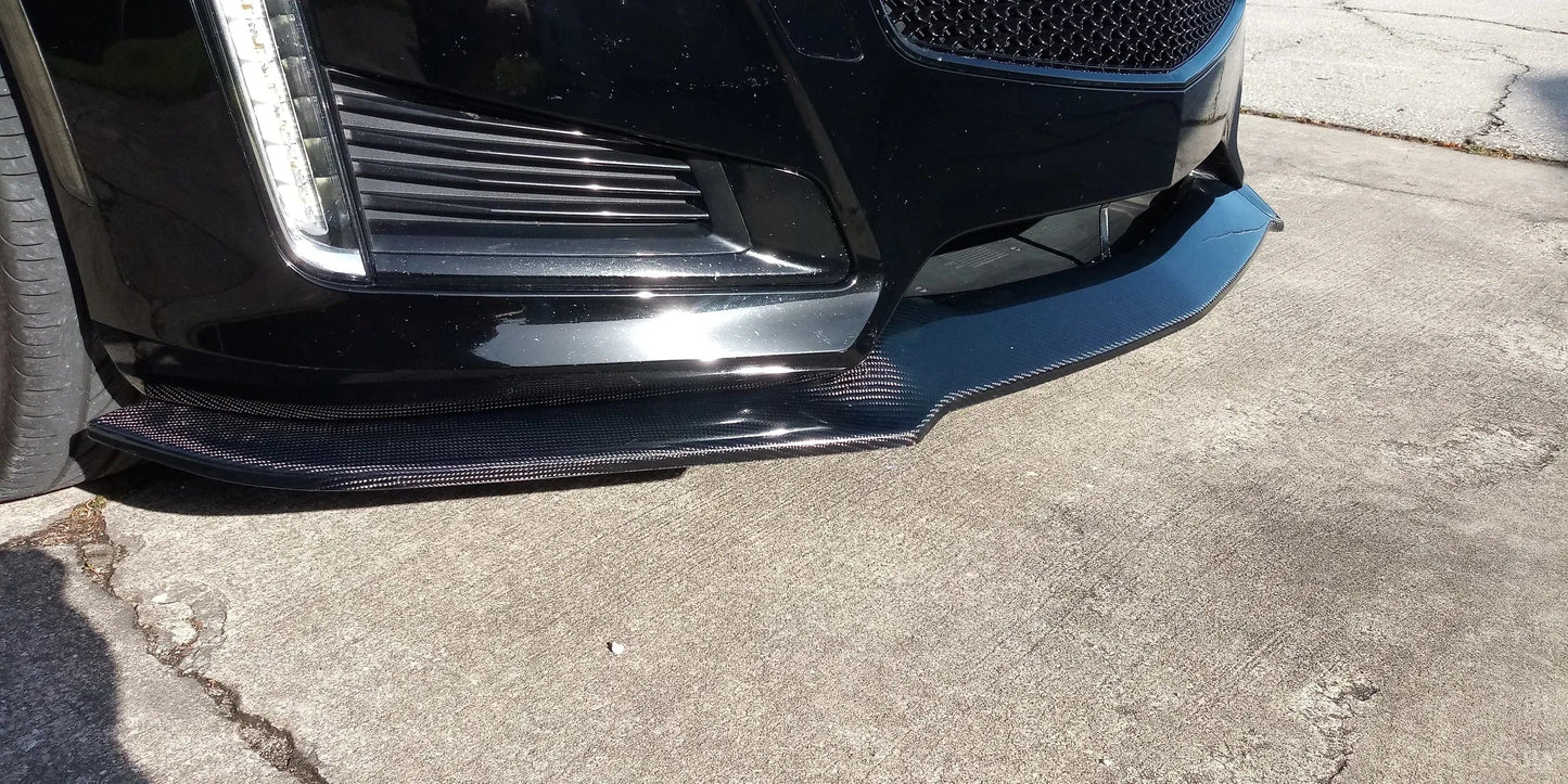 CTS V-Sport "V3" Style Genuine Carbon Fiber Savage Front Splitter