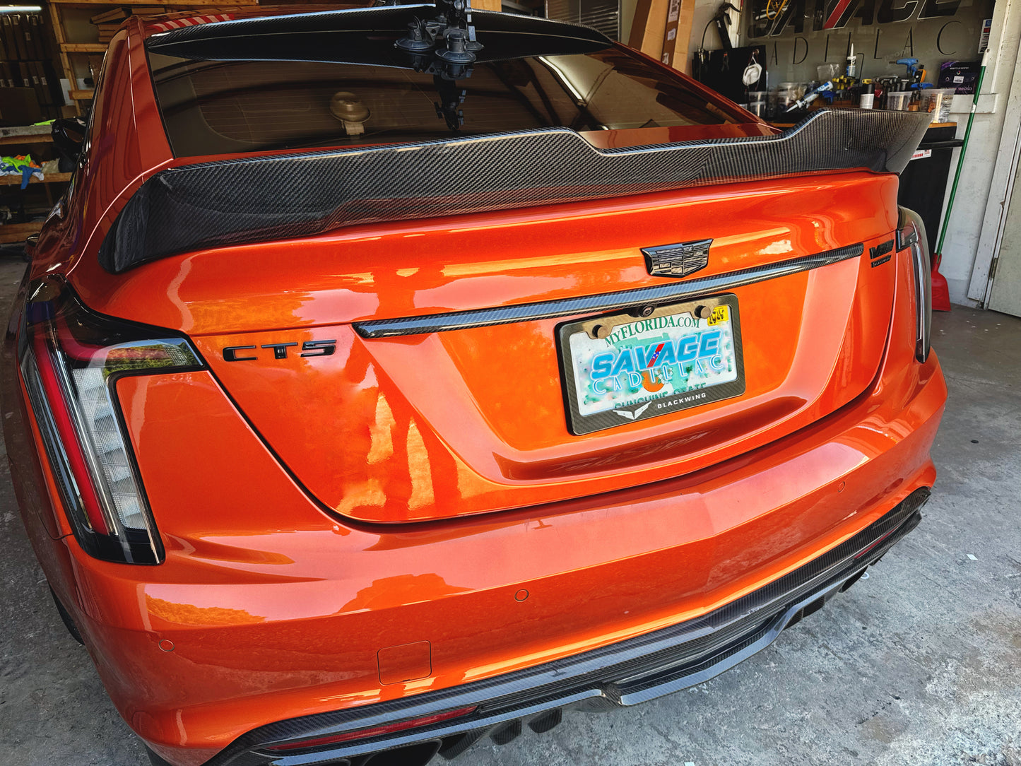 CT5-V "Alpha Ultimae" Rear Spoiler in Genuine Carbon Fiber or Gloss Black Fiberglass