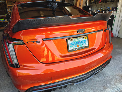 CT5-V "Alpha Ultimae" Rear Spoiler in Genuine Carbon Fiber or Gloss Black Fiberglass