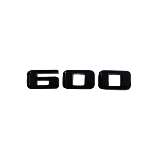 "600" Gloss Black Letter Badging