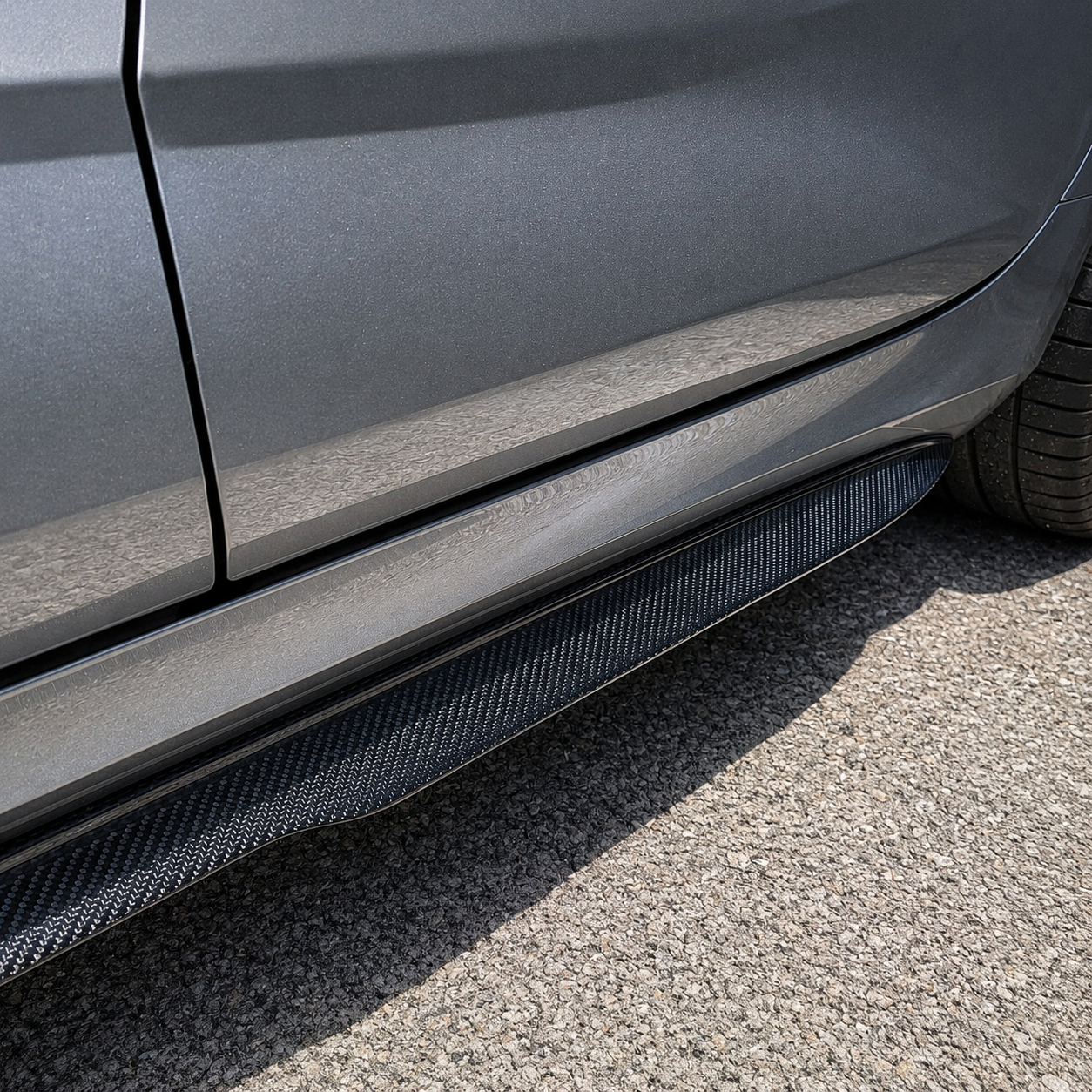 CT4-V Blackwing "Spec-2" Style Side Splitters in Genuine Carbon Fiber or Gloss Black