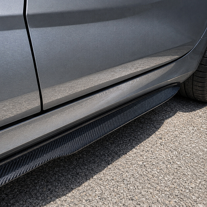 CT4-V Blackwing "Spec-2" Style Side Splitters in Genuine Carbon Fiber or Gloss Black