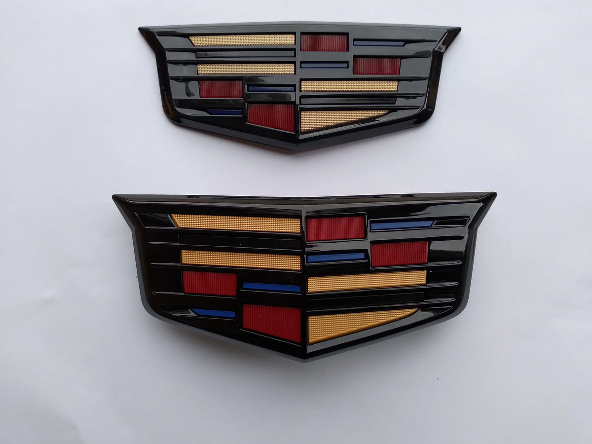 Ats Rear Emblem ATS-V Gloss Black Front & Rear Cadillac Shield Emblems (w/Black Center ...