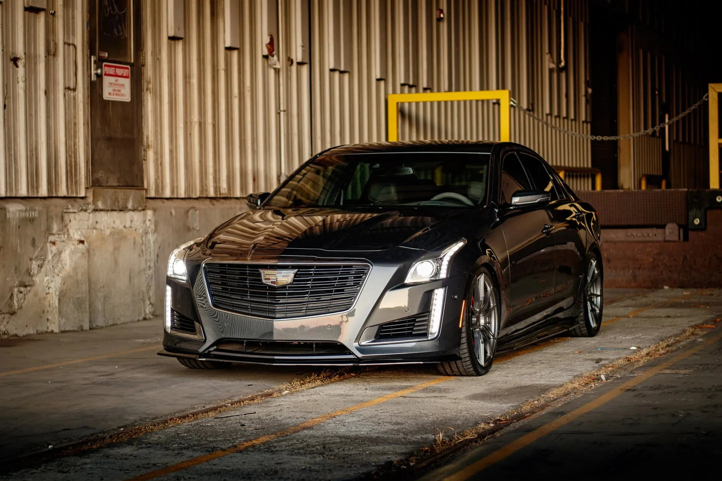 CTS V-Sport "Sport" Gloss Black Front Splitter (Version 2)