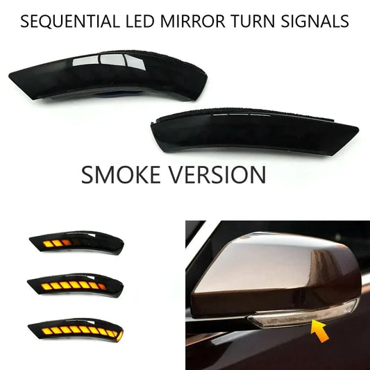 CT4-V Smoked Sequential LED Side Mirror Turn Signals