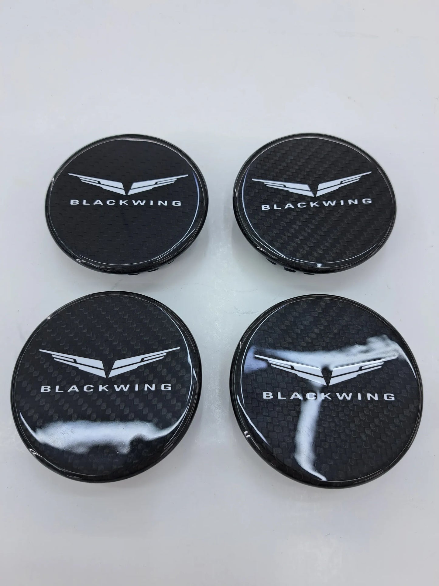 Cadillac Carbon Fiber "Blackwing" Logo Wheel Center Caps