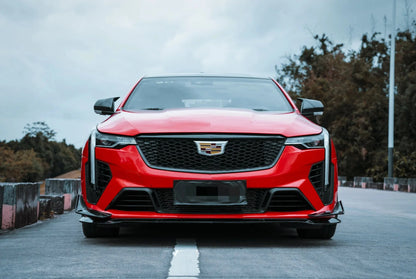 Cadillac CT4-V "Blackwing" 10 Piece Front End Conversion Kit w/ Gloss Back or Carbon Fiber Front Splitter