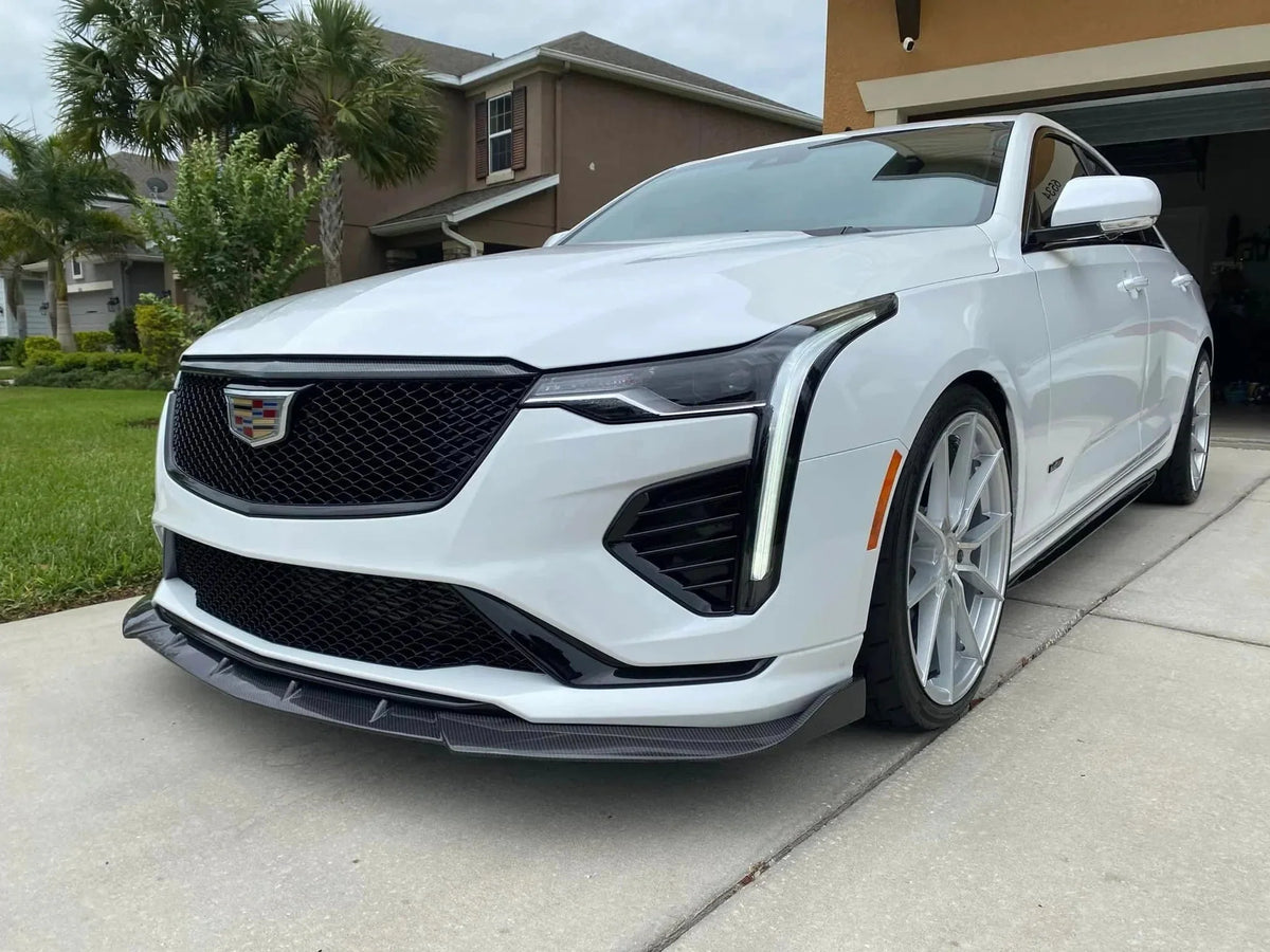 Cadillac CT4-V Genuine Carbon Fiber or Gloss Black Blade Front