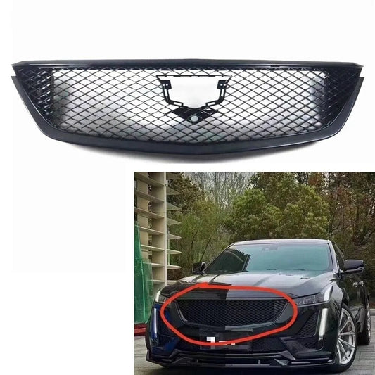 Cadillac CT5 Gloss Black Mesh "Blackwing" Replica Grille with Front Camera Mount
