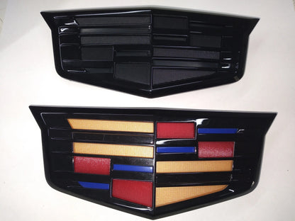 Savage Cadillac Gloss Black Aftermarket Grille Emblem