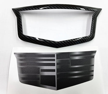 Cadillac CT4-V Blackwing Adaptive Cruise Emblem Blackout Kit in Gloss Black or Carbon Fiber Print