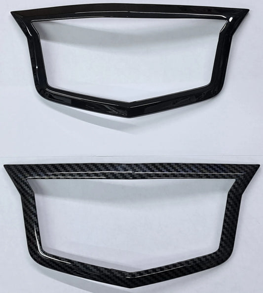 CT5 Front Adaptive Cruise Emblem Trim Cover (Carbon Fiber Print or Gloss Black)