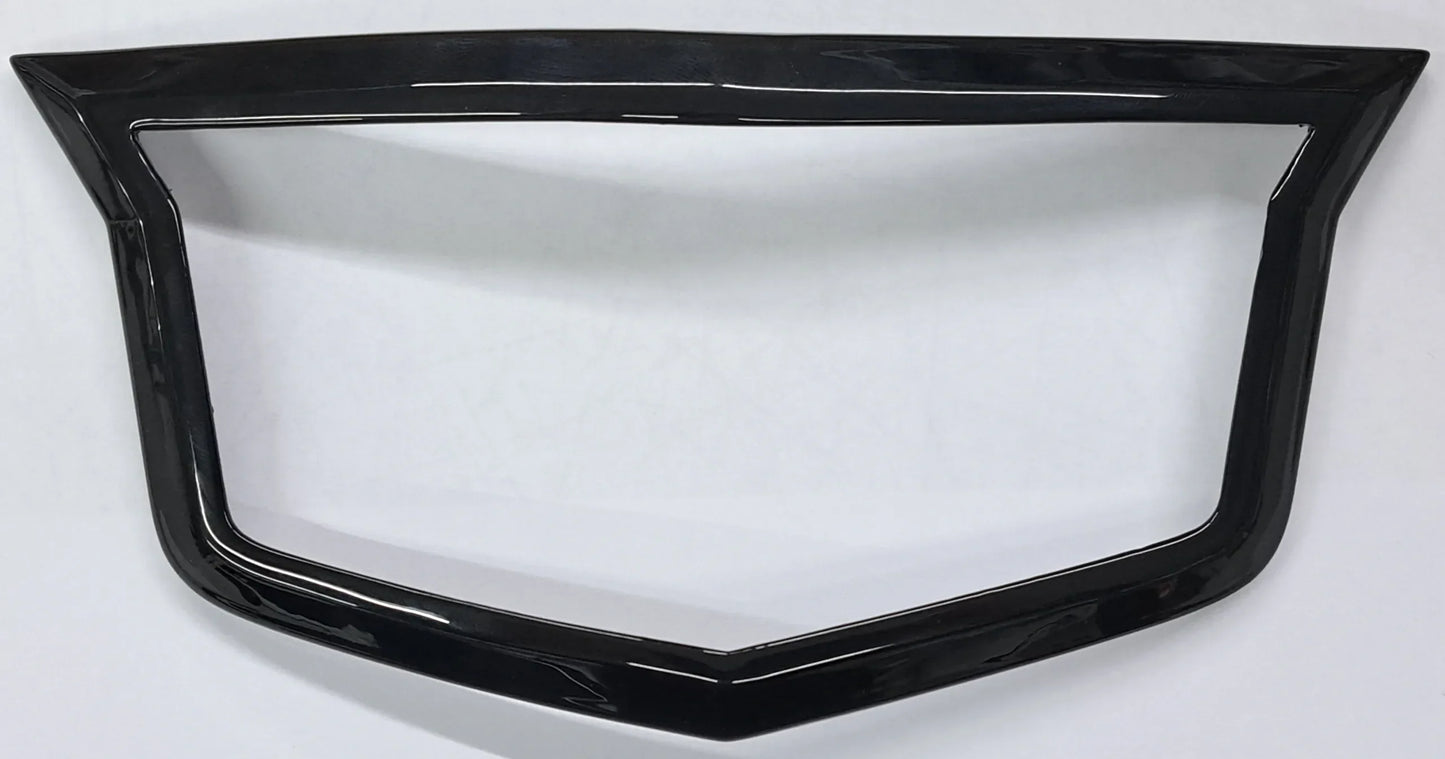 Cadillac CT4-V Blackwing Front Adaptive Cruise Emblem Trim Cover in Carbon Fiber Print or Gloss Black