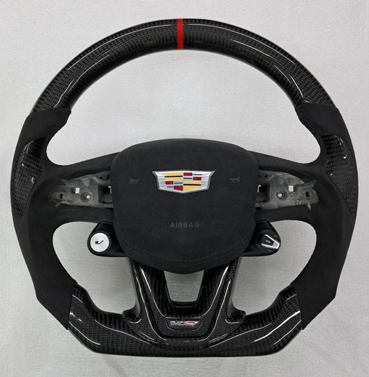 CT5-V Blackwing Genuine Carbon Fiber Steering Wheel w/Alcantara Leather Airbag Cover