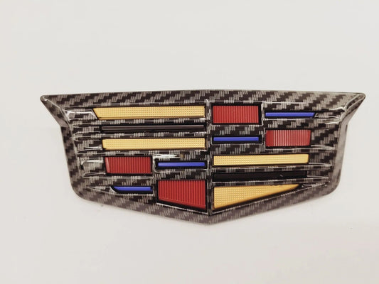 CT5 Rear Carbon Fiber Cadillac Shield Emblem w/Full Color Center